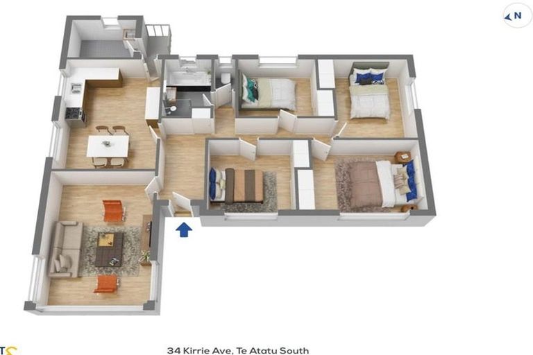 Photo of property in 34 Kirrie Avenue, Te Atatu South, Auckland, 0610