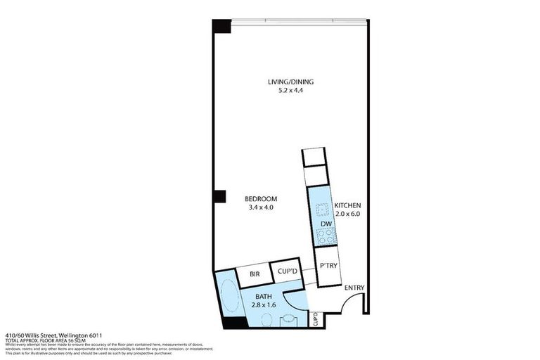 Photo of property in Gerondis Bldg Apartments, 410/60 Willis Street, Wellington Central, Wellington, 6011