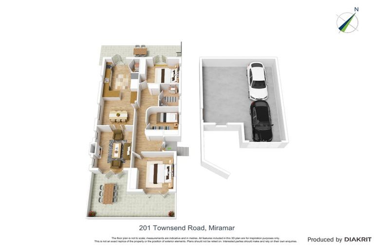 Photo of property in 201 Townsend Road, Miramar, Wellington, 6022