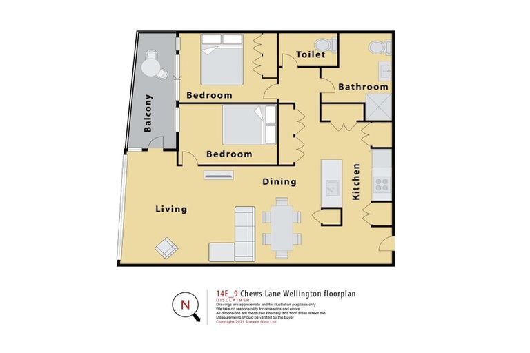 Photo of property in Chews Lane Apartments, 14f/9 Chews Lane, Wellington Central, Wellington, 6011