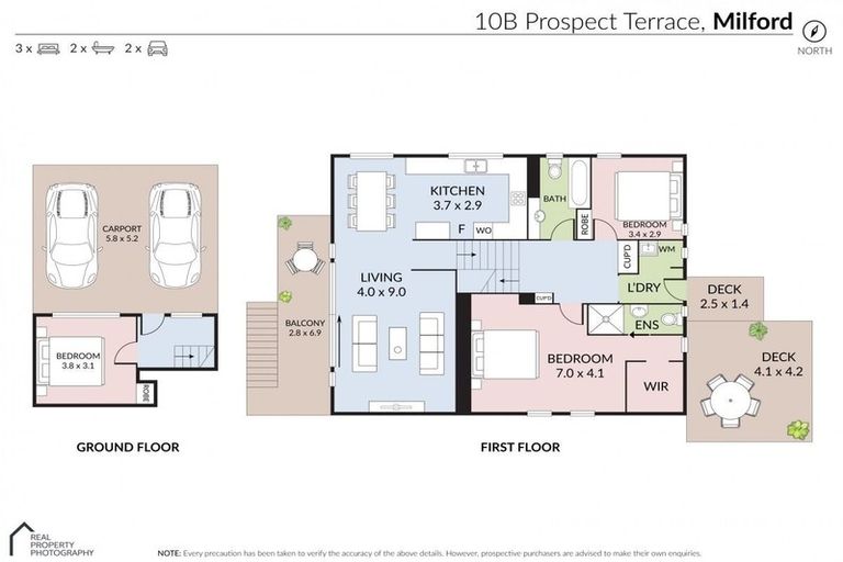 Photo of property in 2/10 Prospect Terrace, Milford, Auckland, 0620