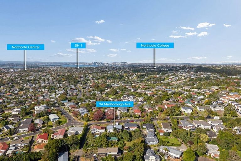 Photo of property in 34 Marlborough Avenue, Glenfield, Auckland, 0629