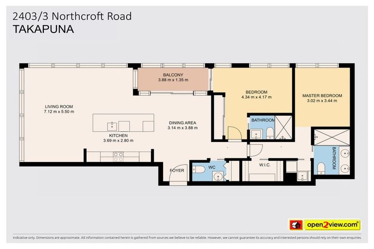 Photo of property in Sentinel Apartments, 2403/3 Northcroft Street, Takapuna, Auckland, 0622