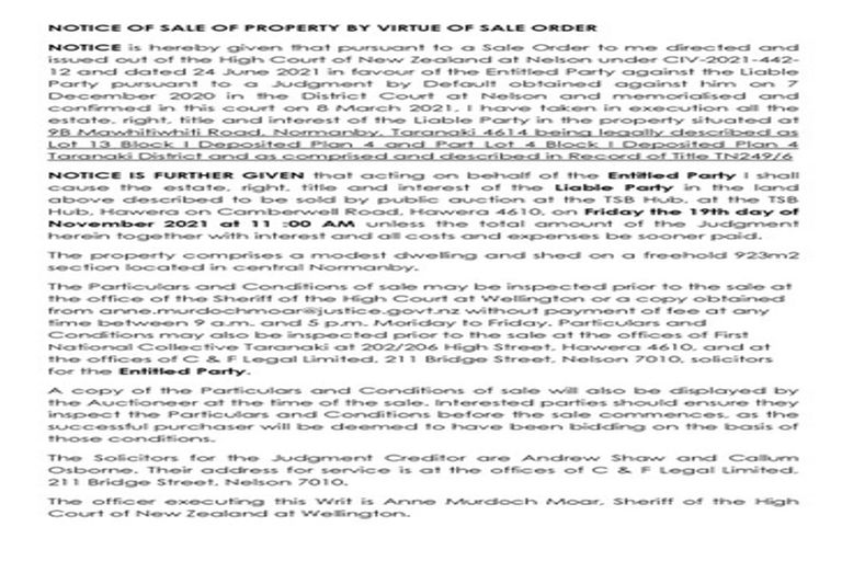 Photo of property in 9b Mawhitiwhiti Road, Normanby, Hawera, 4614