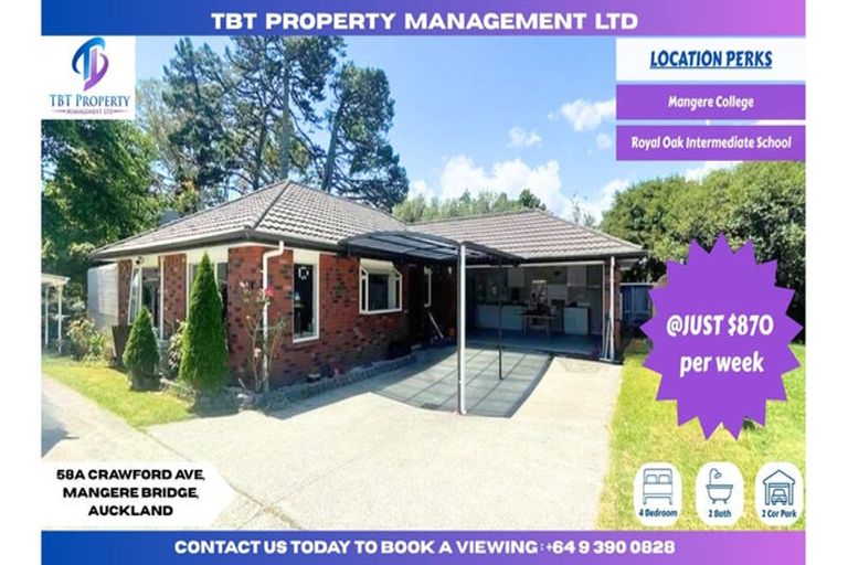 Photo of property in 58a Crawford Avenue, Mangere Bridge, Auckland, 2022