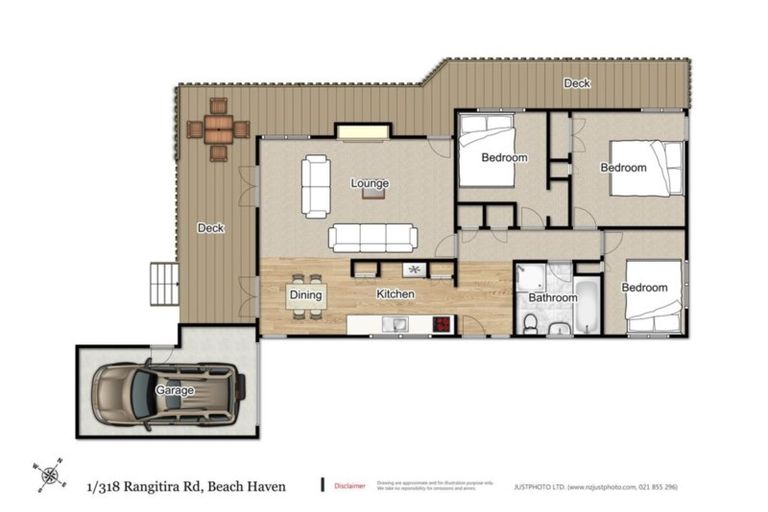 Photo of property in 1/318 Rangatira Road, Beach Haven, Auckland, 0626