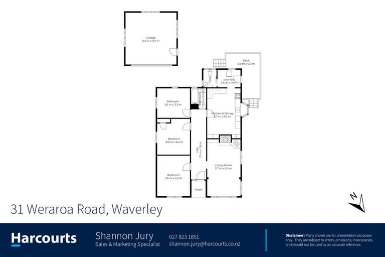 Photo of property in 31 Weraroa Road, Waverley, 4510