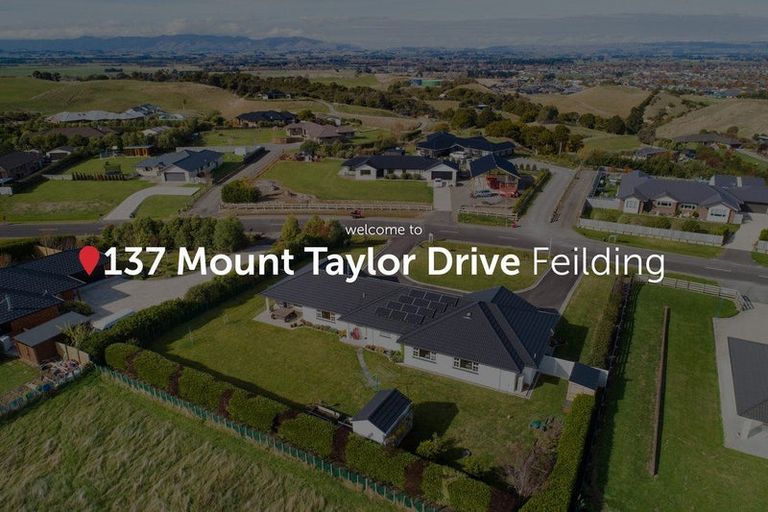Photo of property in 137 Mount Taylor Drive, Feilding, 4775