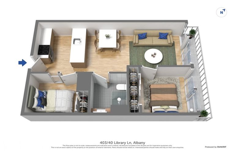 Photo of property in Tenor Apartments, 403/40 Library Lane, Albany, Auckland, 0632