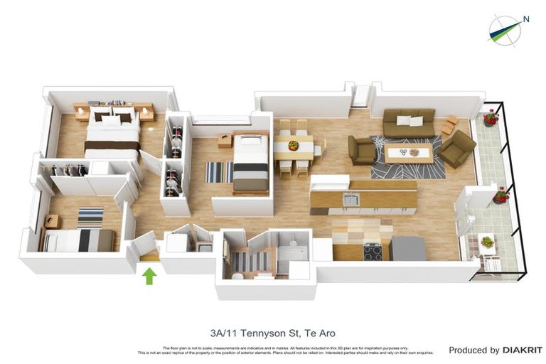 Photo of property in Republic Apartments, 3a/11 Tennyson Street, Te Aro, Wellington, 6011