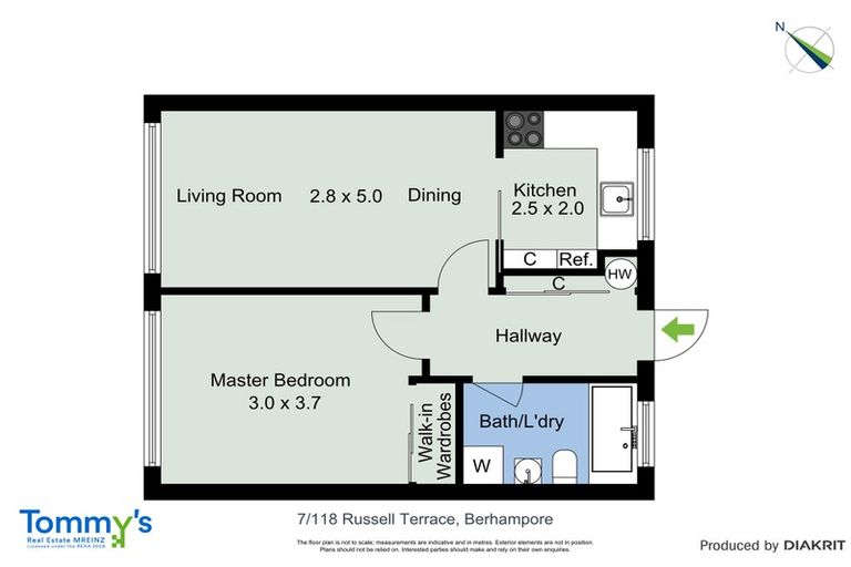 Photo of property in Beresford Apartments, 7/118 Russell Terrace, Berhampore, Wellington, 6023