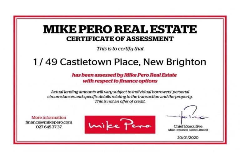 Photo of property in 1/49 Castletown Place, New Brighton, Christchurch, 8083