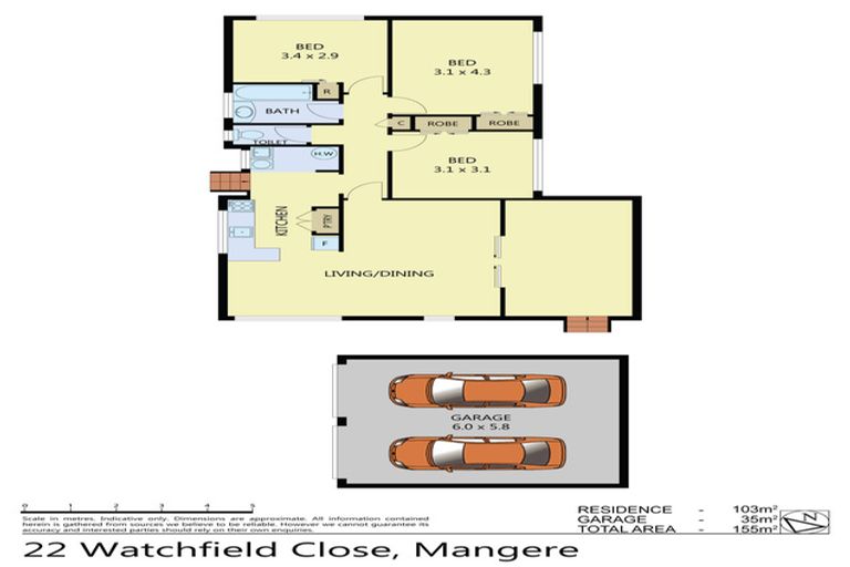 Photo of property in 22 Watchfield Close, Mangere, Auckland, 2022