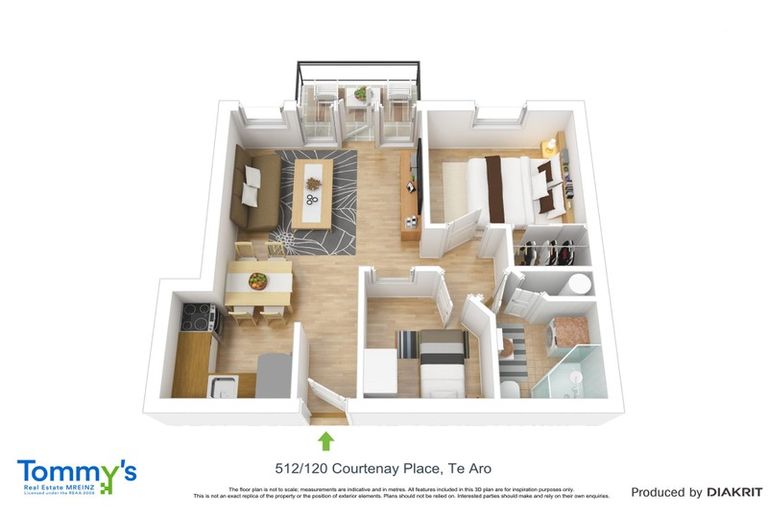 Photo of property in Courtenay Apartments, 512/120 Courtenay Place, Te Aro, Wellington, 6011