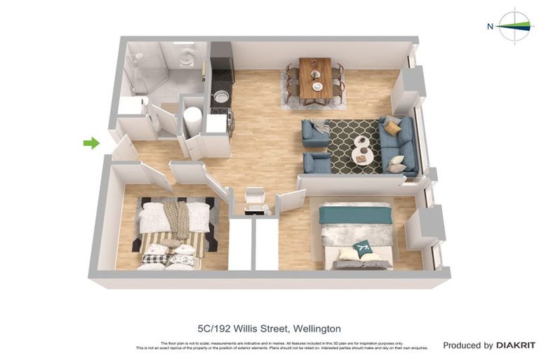 Photo of property in St Peters Apartments, 5c/192 Willis Street, Te Aro, Wellington, 6011