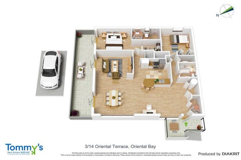 Photo of property in 3/14 Oriental Terrace, Oriental Bay, Wellington, 6011