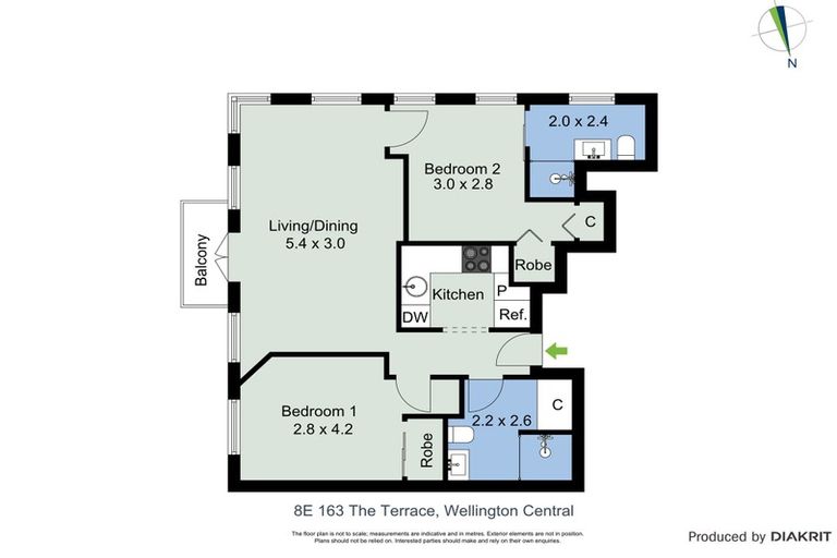 Photo of property in Terrace Heights Apartments, 8e/163 The Terrace, Wellington Central, Wellington, 6011