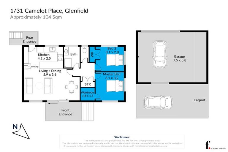 Photo of property in 1/31 Camelot Place, Glenfield, Auckland, 0629