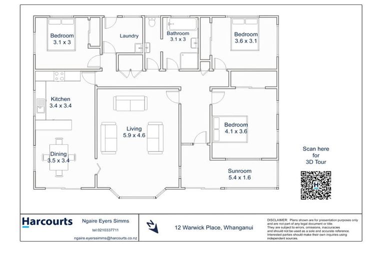 Photo of property in 12 Warwick Place, Springvale, Whanganui, 4501