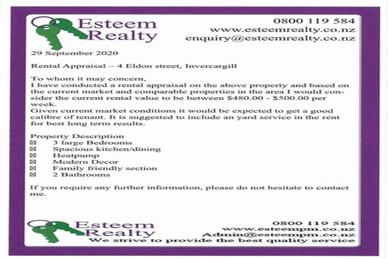 Photo of property in 4 Eldon Street, Hawthorndale, Invercargill, 9810