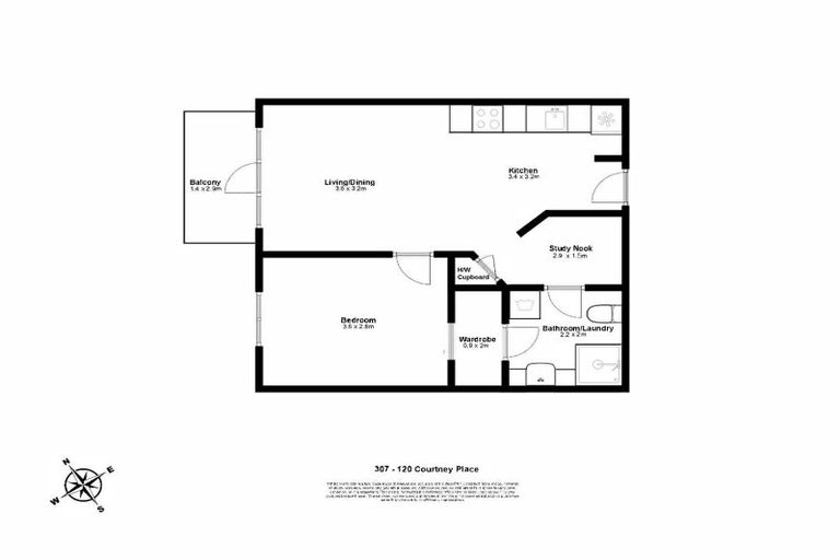 Photo of property in Courtenay Apartments, 307/120 Courtenay Place, Te Aro, Wellington, 6011