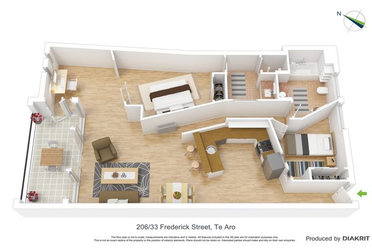 Photo of property in Croxley Mill Apartments, 206/33 Frederick Street, Te Aro, Wellington, 6011