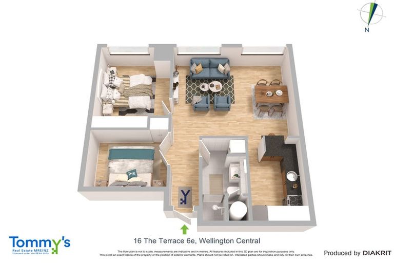 Photo of property in Kelvin House, 6e/16 The Terrace, Wellington Central, Wellington, 6011