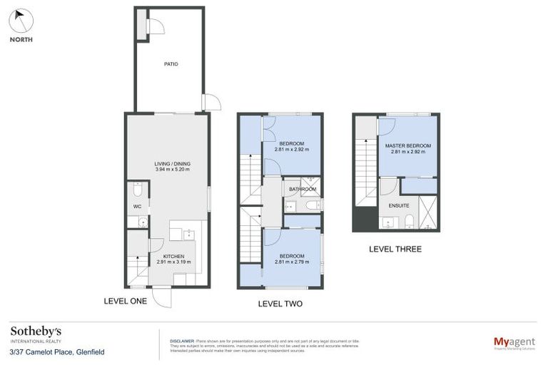 Photo of property in 3/37 Camelot Place, Glenfield, Auckland, 0629