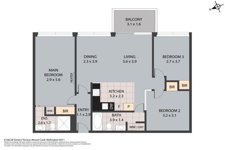 Photo of property in Revolucion Apartments, 106e/28 Torrens Terrace, Mount Cook, Wellington, 6011