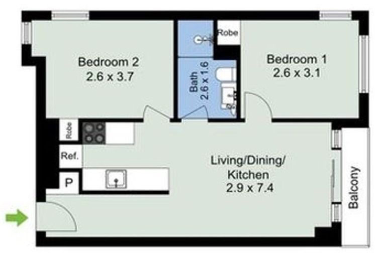 Photo of property in Monvie Apartments, 401/15 Holland Street, Te Aro, Wellington, 6011