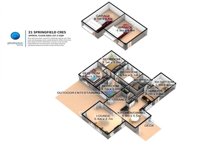 Photo of property in 21 Springfield Crescent, Enderley, Hamilton, 3214