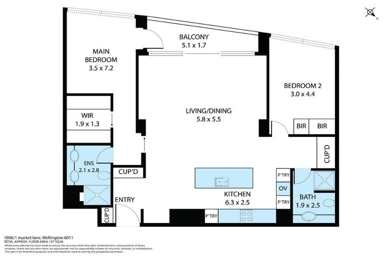 Photo of property in 1006/1 Market Lane, Wellington Central, Wellington, 6011