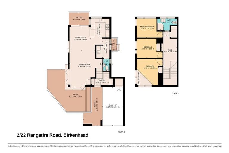 Photo of property in 2/22 Rangatira Road, Birkenhead, Auckland, 0626