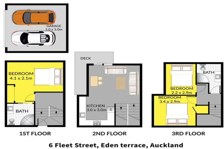 Photo of property in 1/6 Fleet Street, Eden Terrace, Auckland, 1021