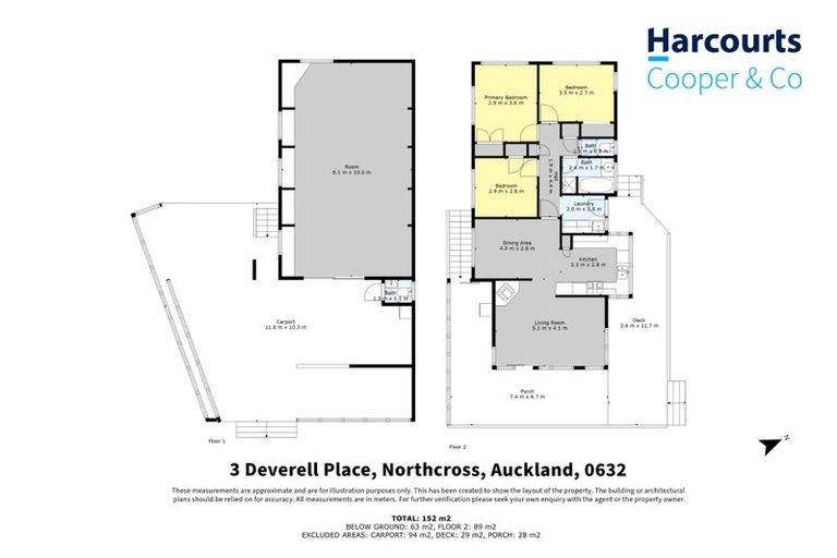 Photo of property in 3 Deverell Place, Northcross, Auckland, 0632