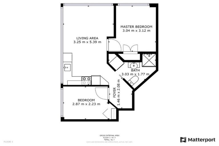 Photo of property in Terrace Tower Apartments, 3a/126 The Terrace, Wellington Central, Wellington, 6011