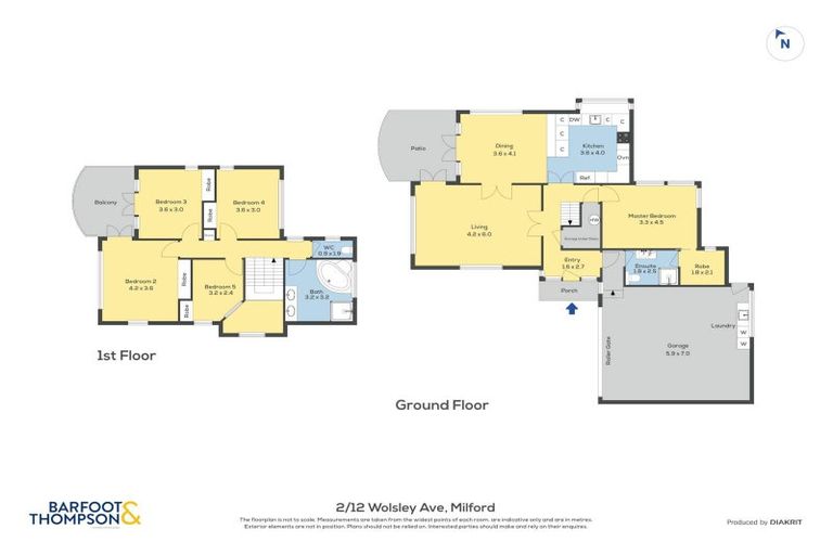 Photo of property in 2/12 Wolsley Avenue, Milford, Auckland, 0620