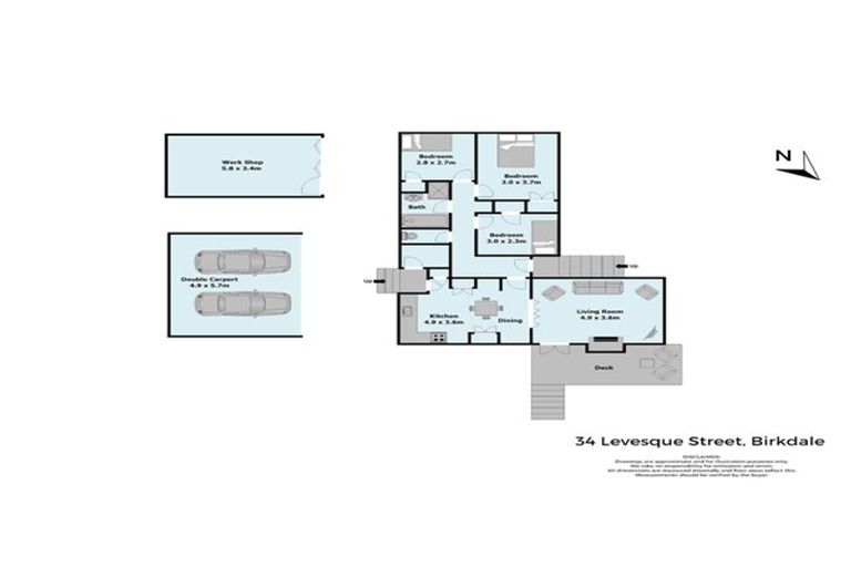 Photo of property in 34 Levesque Street, Birkdale, Auckland, 0626