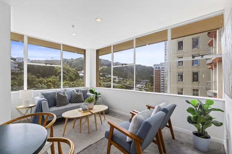 Photo of property in Terrace Tower Apartments, 8e/126 The Terrace, Wellington Central, Wellington, 6011
