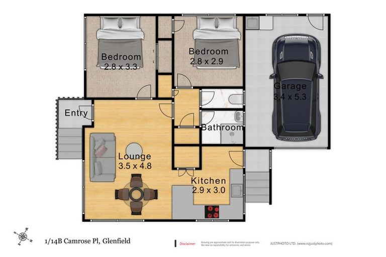 Photo of property in 1/14b Camrose Place, Glenfield, Auckland, 0629