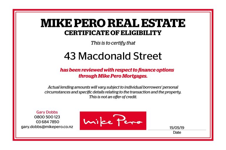 Photo of property in 43 Macdonald Street, Waimataitai, Timaru, 7910