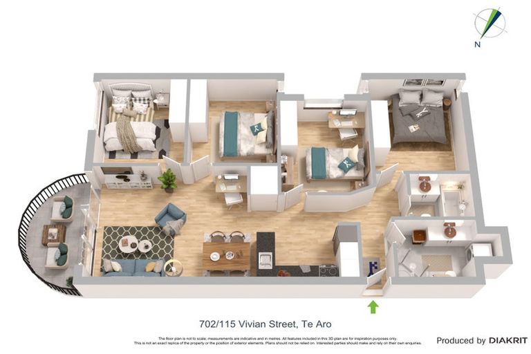 Photo of property in City Lodge, 702/115 Vivian Street, Te Aro, Wellington, 6011