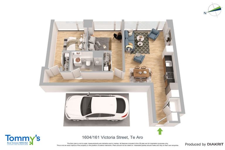 Photo of property in Victoria Lane Apartments, 1604/161 Victoria Street, Te Aro, Wellington, 6011