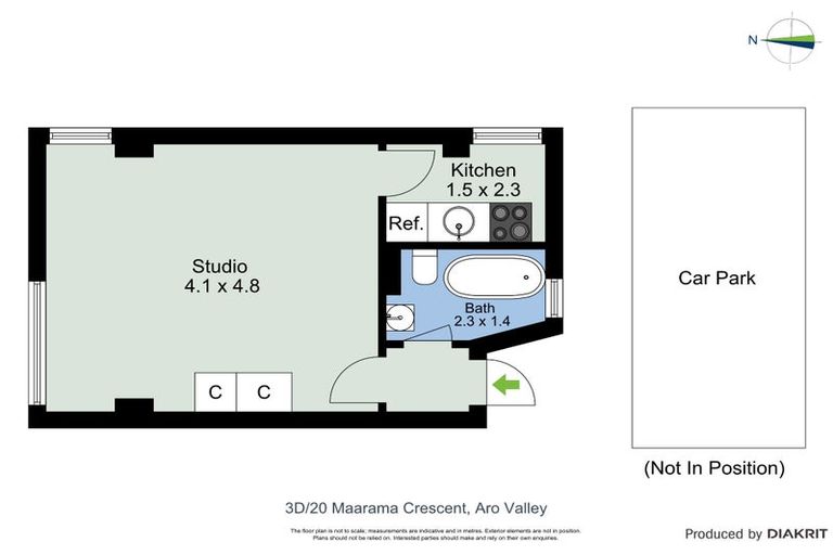 Photo of property in Fairmont Flats, 3d/20 Maarama Crescent, Aro Valley, Wellington, 6021