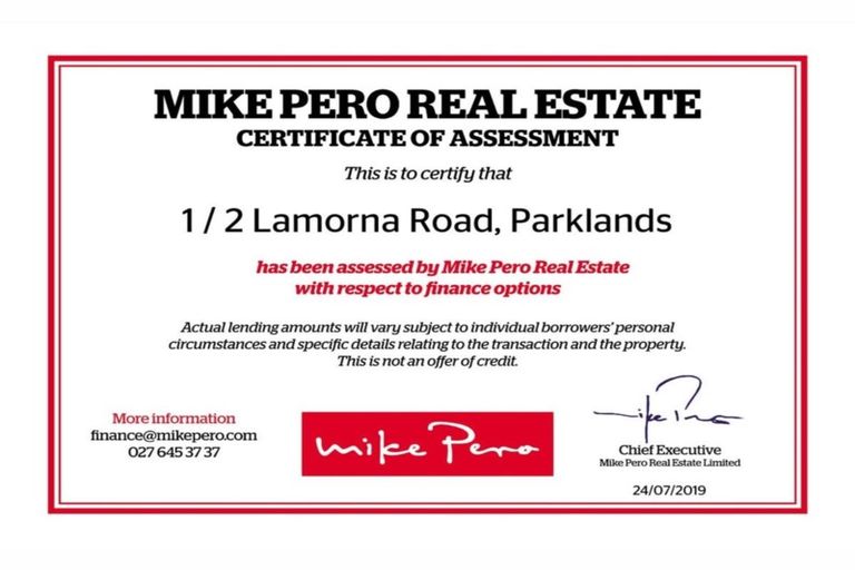 Photo of property in 1/2 Lamorna Road, Parklands, Christchurch, 8083