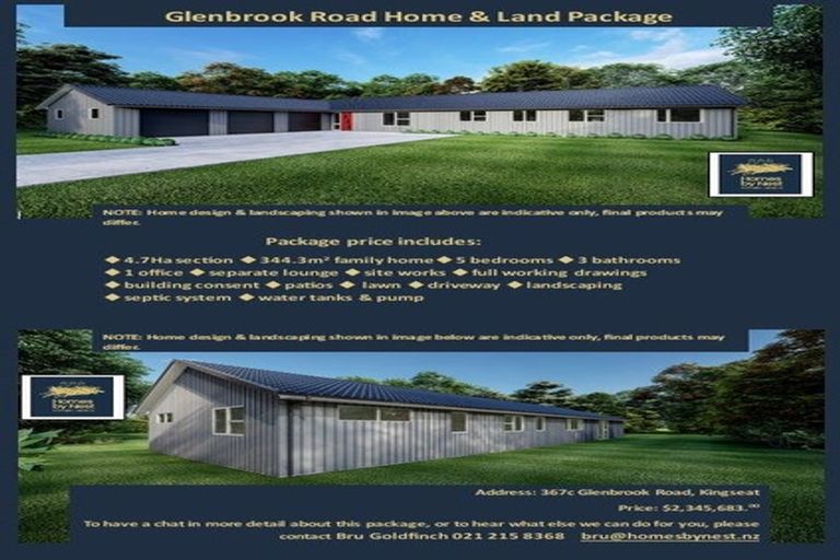 Photo of property in 367c Glenbrook Road, Kingseat, 2679