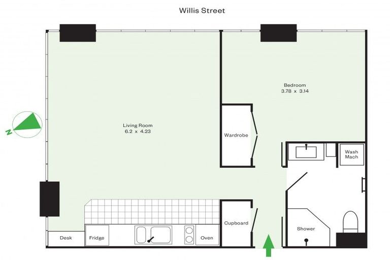 Photo of property in St Peters Apartments, 8a/192 Willis Street, Te Aro, Wellington, 6011
