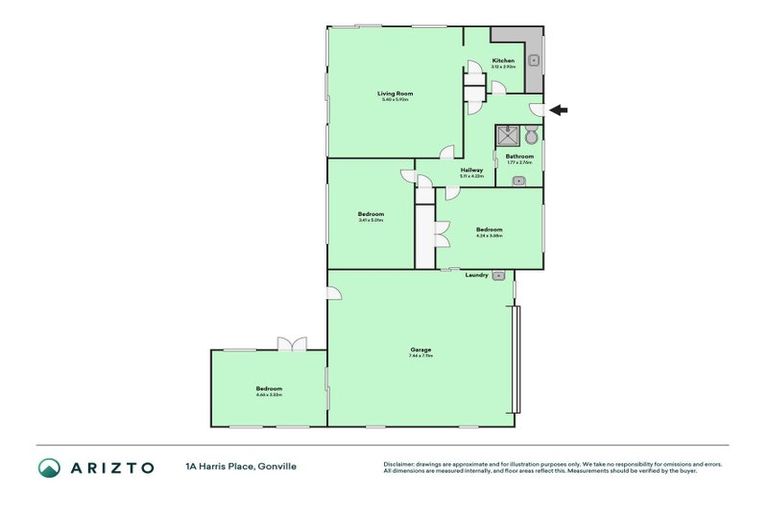 Photo of property in 1a Harris Place, Gonville, Whanganui, 4501