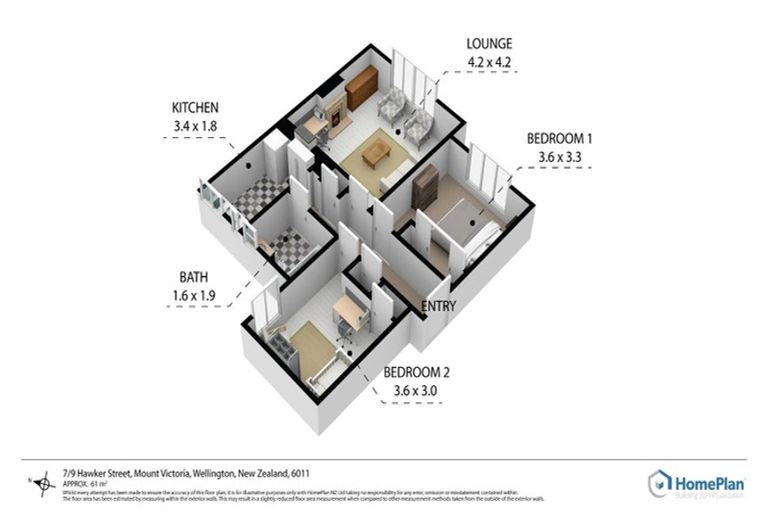 Photo of property in Hamilton Flats, 7/9 Hawker Street, Mount Victoria, Wellington, 6011