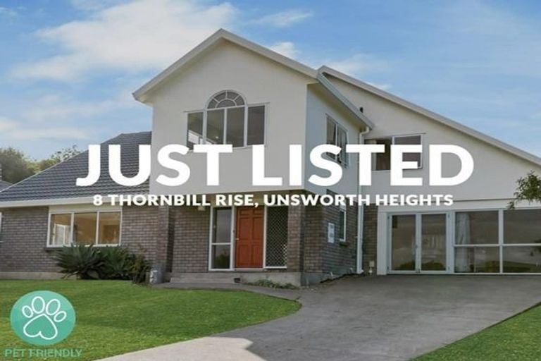 Photo of property in 8 Thornbill Rise, Unsworth Heights, Auckland, 0632